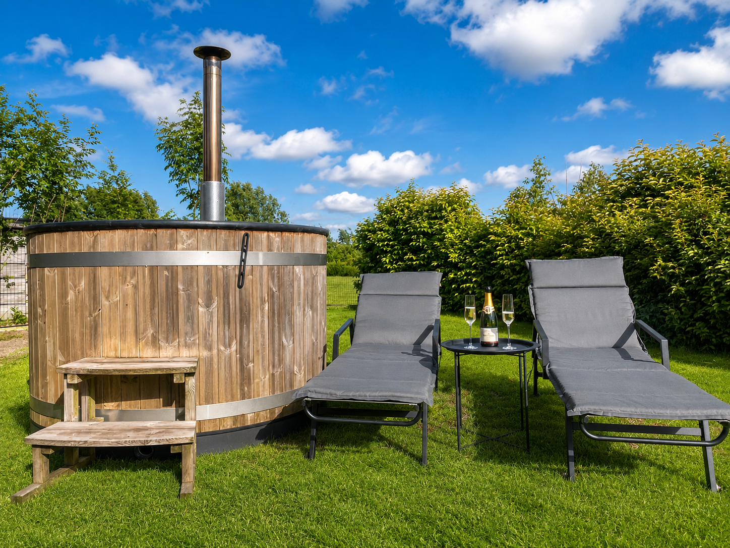 Houtgestookte hottub